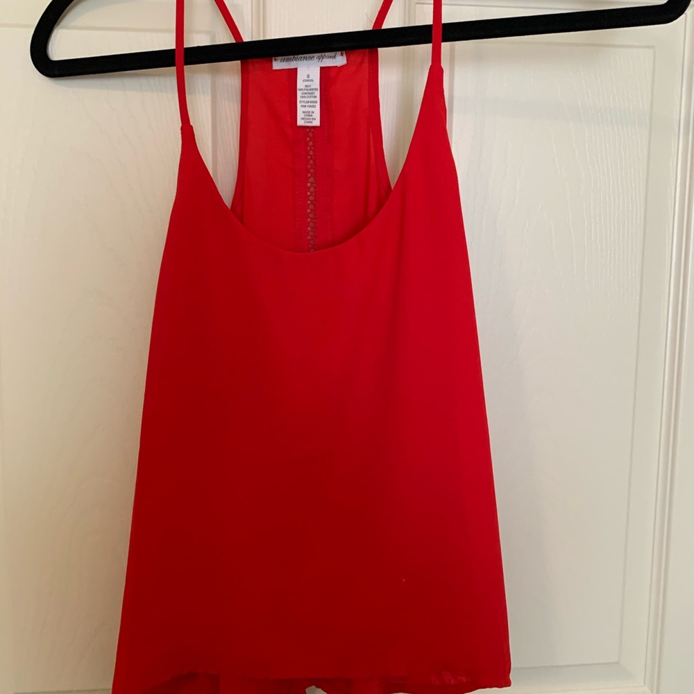 Red tank top